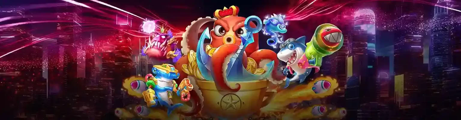 NEWJILI fishing game banner showcasing top ocean-themed shooting adventure